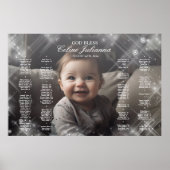 Dopen foto zitkaart elegant zitplan poster (Voorkant)