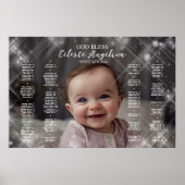 Dopen foto zitkaart elegant zitplan poster (Voorkant)