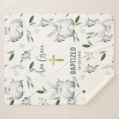 Dopen met kruis, Bunny Sherpa Fleece Deken (Voorkant (horizontaal))