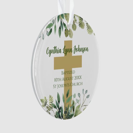 Dopen Ornament met Bijbelvers (voorkant)