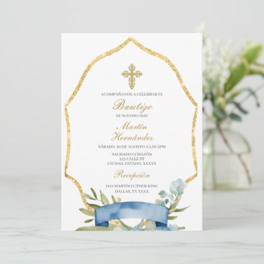 Dopen Spaanse uitnodiging (Staand voorkant)