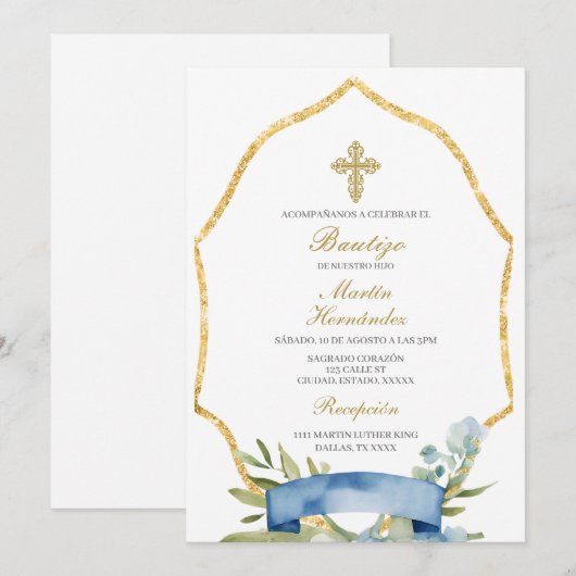 Dopen Spaanse uitnodiging (Voorkant / Achterkant)