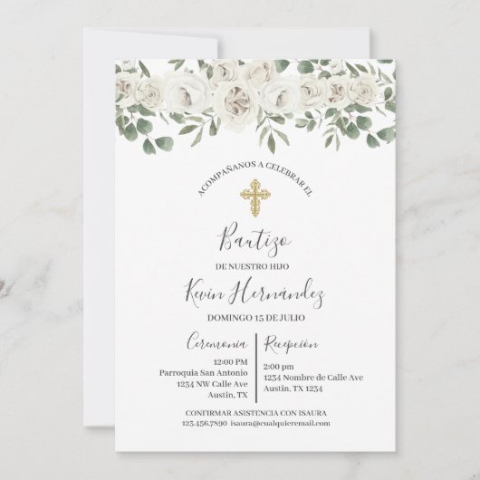 Dopen Spaanse uitnodiging (Voorkant)