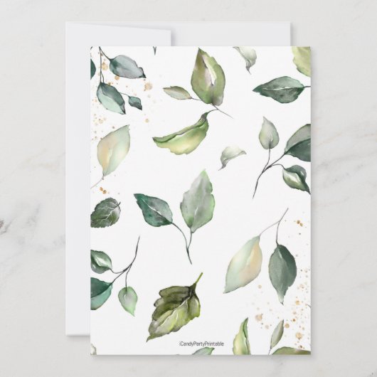 Dopen Uitnodiging voor een Meisje (Achterkant)