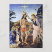 Dopen van Christus door Verrocchio, Leonardo da Vi Briefkaart (Voorkant)