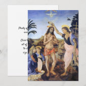 Dopen van Christus door Verrocchio, Leonardo da Vi Kaart (Voorkant / Achterkant)