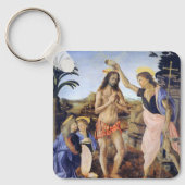 Dopen van Christus door Verrocchio, Leonardo da Vi Sleutelhanger (Voorkant)