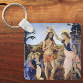 Dopen van Christus door Verrocchio, Leonardo da Vi Sleutelhanger (Voorkant)