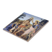 Dopen van Christus door Verrocchio, Leonardo da Vi Tegeltje (Zijkant)