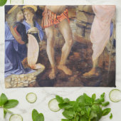 Dopen van Christus door Verrocchio, Leonardo da Vi Theedoek (Gevouwen)