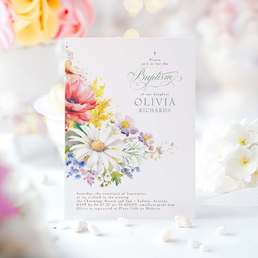 Dopen van wilde bloemen kaart