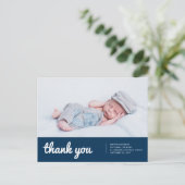 Dopen voor hem Moderne en eenvoudige foto dank u Briefkaart (Staand voorkant)