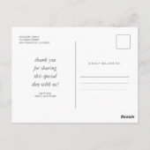 Dopen voor hem Moderne en eenvoudige foto dank u Briefkaart (Achterkant)