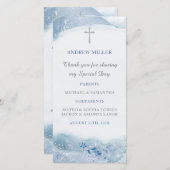 Dopend jongetje Blauwe bladwijzers (Voorkant / Achterkant)