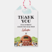 Dopende boerderijdieren cadeaulabel (Achterkant)