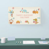 Dopende dieren en kleurrijke dieren van de afgelop spandoek (Beurs)