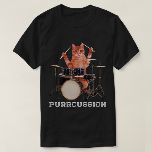 Dopende drummer van de drummer op drumstel t-shirt (Design voorkant)
