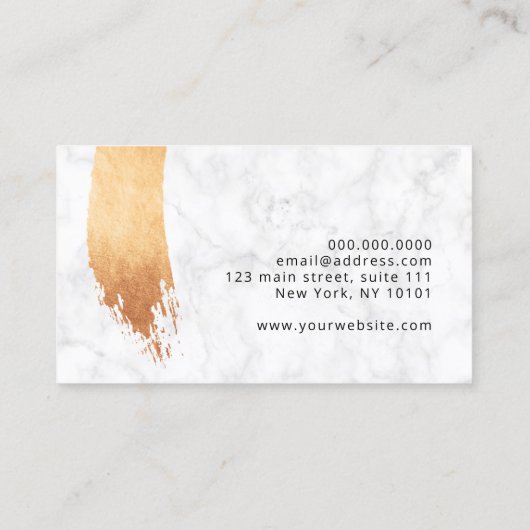 Dopende penseelmake-up voor roos van fijn koper visitekaartje (Achterkant)