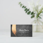 Dopende penseelmake-up voor roos van fijn koper visitekaartje (Staand voorkant)