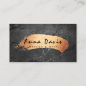 Dopende penseelmake-up voor roos van fijn koper visitekaartje (Voorkant)