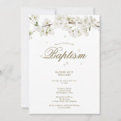 Dopendochter Elegante Witte Bloesem Bloem Kaart (Voorkant)