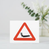 Dopensnede, verkeersteken, Groenland Briefkaart (Staand voorkant)