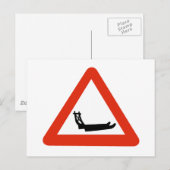 Dopensnede, verkeersteken, Groenland Briefkaart (Voorkant / Achterkant)