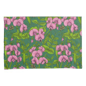 Doperwten en hommels, groen en roze kussensloop (Voorkant-Rechts)