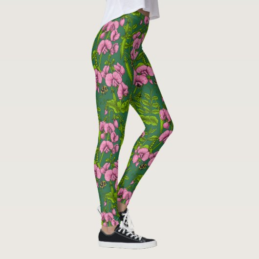 Doperwten en hommels, groen en roze leggings (Rechts)