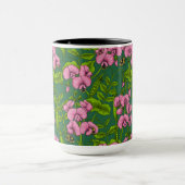 Doperwten en hommels, groen en roze mok (Midden)