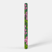 Doperwten en hommels, groen en roze samsung galaxy hoesje (Rechterkant)