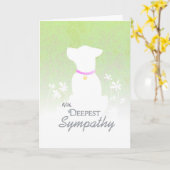 Dopest sympathie - Dog Sympathiakaart Kaart (Gele Bloem)