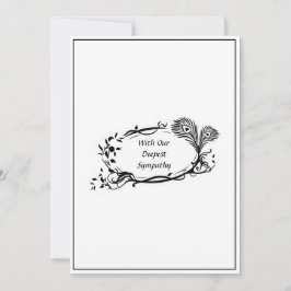 Dopest sympathie Zwarte Floral Scroll Simple White