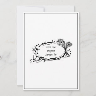 Dopest sympathie Zwarte Floral Scroll Simple White