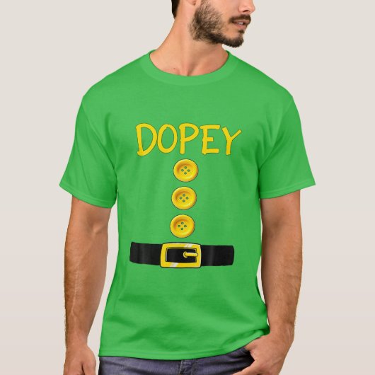 Dopey Dwarf Halloween Costume Color Matching Dopey T-shirt (Voorkant)