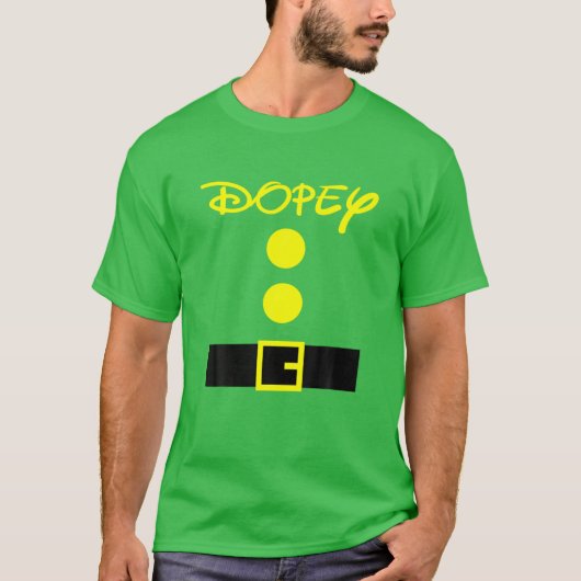 Dopey Halloween Dwarf Costume Color Matching T-shirt (Voorkant)