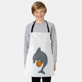 Dophin als Basketballspeler met Basketball Schort (Gedragen)