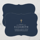 Doping voor haar | Eenvoudig en modern gouden krui Kaart (Voorkant / Achterkant)