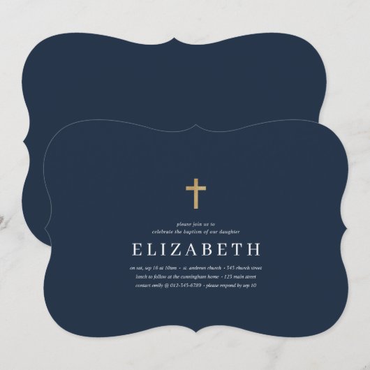 Doping voor haar | Eenvoudig en modern gouden krui Kaart (Voorkant / Achterkant)