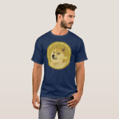 Dopostcode "To the Moon" Donkere T-Shirt met QR-co (Voorkant volledig)