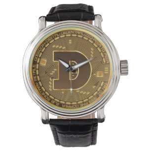 Dopostdoge munt logo cryptovaluta horloge