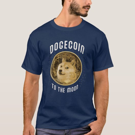 Dopostes aan de Moon Doge HODL Crypto Meme Cryptoc T-shirt (Voorkant)