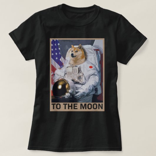 Dopostesstronaut aan motorketting HODL T-shirt (Design voorkant)