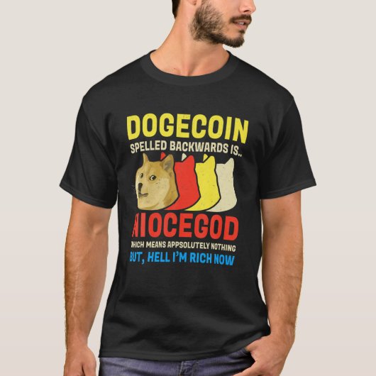 Dopostkoe in Crypto Meme Dopostes in Backwards Fun T-shirt (Voorkant)