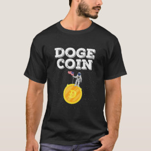 Dopostkoe in Moon Space US Flag - Funny Crypto Dog T-shirt