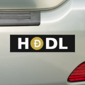 Dopostkoen (DOGE) HODL Bumpersticker (Op auto)