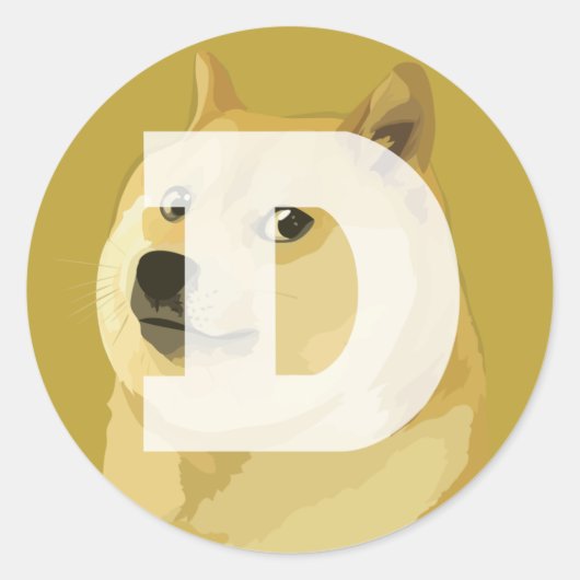 Dopostkoen in DOGE Ronde Sticker (Voorkant)