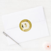 Dopostkoen in DOGE Ronde Sticker (Envelop)