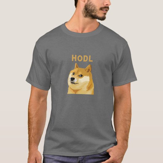 Dopostkoen in HODL Cryptocurrency T-shirt (Voorkant)