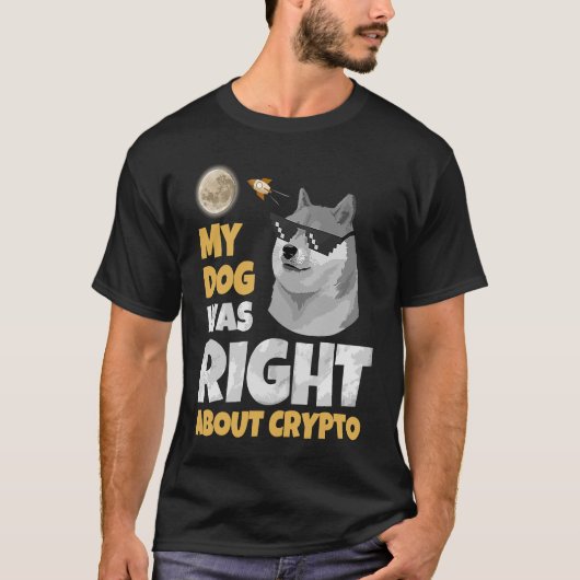Dopostkoetsen in Dopostkoen in Coin Doge Crypto Ma T-shirt (Voorkant)